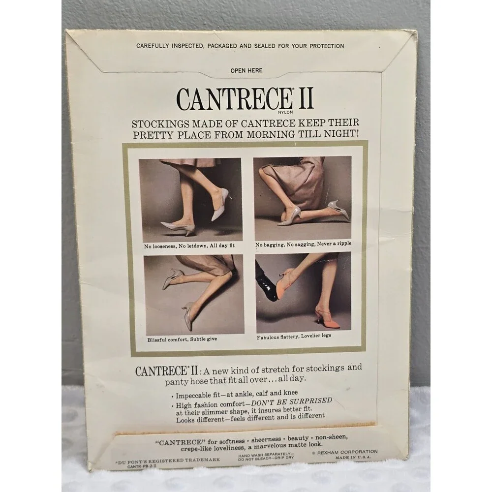 Vintage 1970s Cantrece II Panty Hose New Taupe Tone Size B Sealed Nylon Hosiery